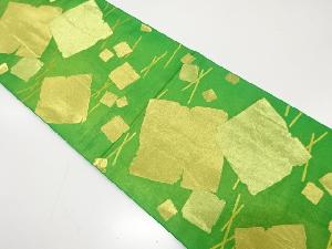 アンティーク　川島織物製　破れ色紙模様織り出し　全通袋帯（材料）